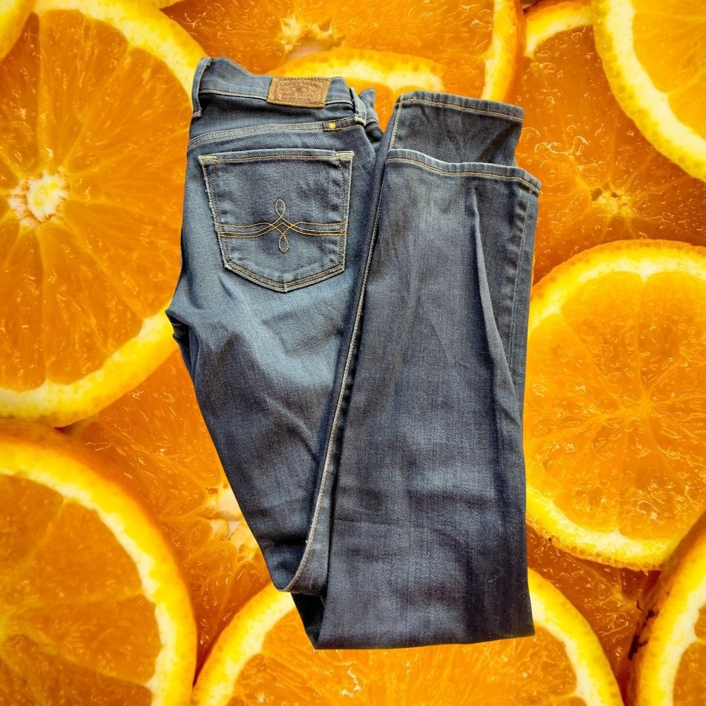 Lucky Brand Cate‎ Stacked Skinny Jeans Women Blue Denim Size 0 25